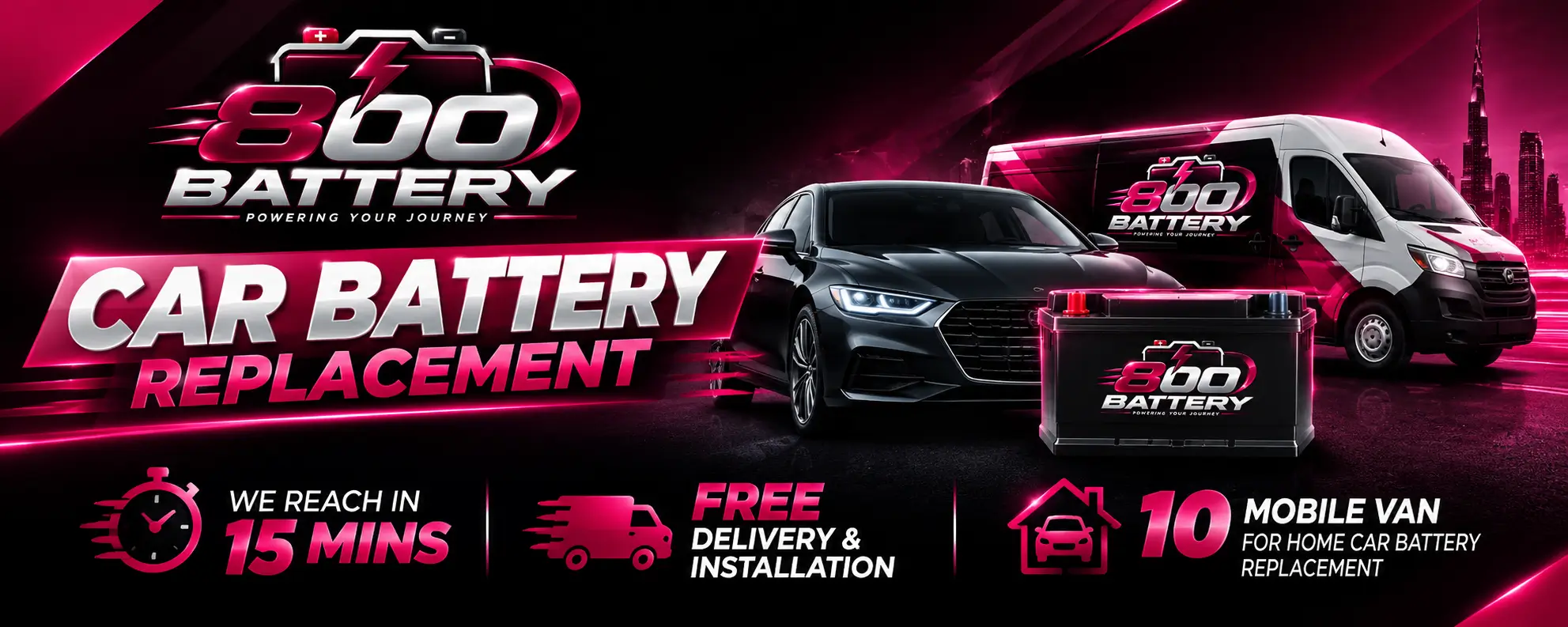 800 Battéry technician replacing a car battery