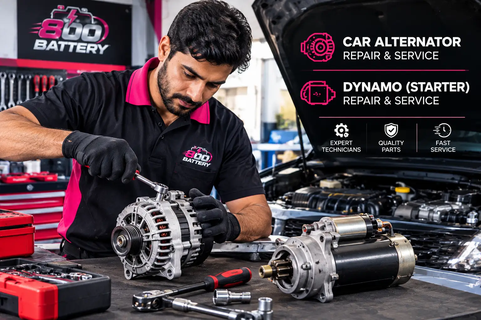 Car Alternator Check and Repair in Dubai